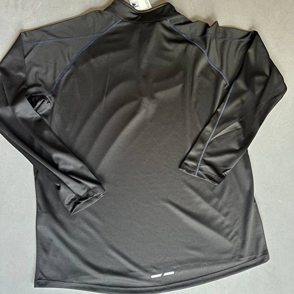 North End Men's Radar Quarter Zip Performance Long Sleeve Top Black Blue XL - Picture 8 of 8